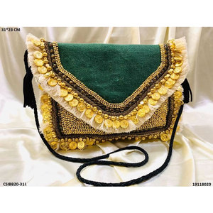 Vintage Banjara Clutch Bag Purse Boho Ethnic Tribal Gypsy Embroidered Handmade <b>Handbag</b> Traditional Festival Fashion Shoulder - Product Image 2