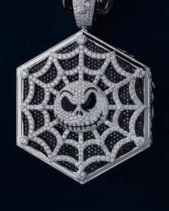 High Quality Silver VVS Moissanite Iced Full Diamonds Custom Heart Pendants <b>Spider</b> Net Personalized Hip Hop <b>Necklace</b> - Product Image 1