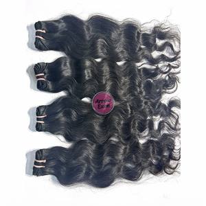 Extensiones de Cabello Remy Ondulado de Calidad Premium, de un Solo Donante, con Cutícula Alineada, Doble Trama a Máquina, de la India - Product Image 3