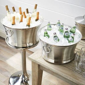 <b>Serving</b> bucket stylish metal drink tub upscale entertaining bucket professional grade ice bucket large <b>serving</b> tub - Product Image 1