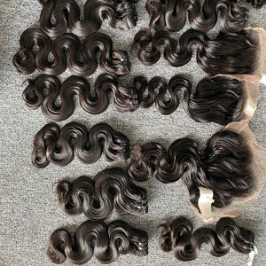 Extensions de cheveux vierges bruts ondulés, double trame, commande en gros, style vague naturelle - Product Image 4