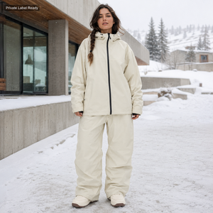 Traje de esquí personalizado al por mayor, impermeable, transpirable, elástico, con cremallera, conjunto de chaqueta y pantalones para snowboard, OEM, ODM, marca privada, invierno - Product Image 2