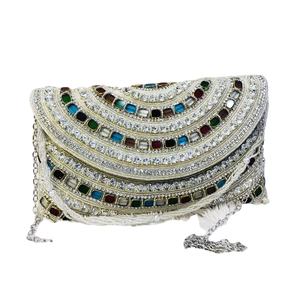 Designer Superbe Sac à Main Ethnique Brodé Fait à la Main Pierre Clouté Soirée Mariage Sac - Product Image 1