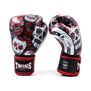 Guantes de Boxeo Profesionales Twins con Estampado Completo, 100% Cuero Genuino, para Entrenamiento, Combate, Artes Marciales y Deportes - Product Image 2