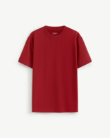 T-shirt pour homme à manches courtes, col rond, en coton 100% écologique, respirant, anti-plis, coupe classique, tricoté, 180g