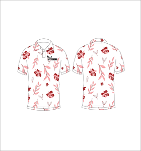 เสื้อโปโลพิมพ์ลายดอกไม้แบบกำหนดเอง แขนสั้น สวมใส่สบาย เหมาะสำหรับกอล์ฟ เทนนิส ชุดทีมฤดูร้อน - Product Image 1
