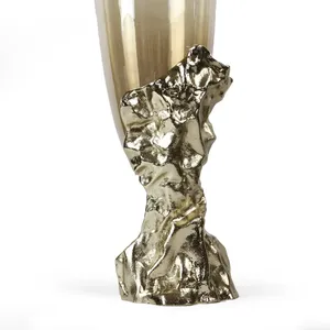 Fabricant de porte-bougies en or faits à la main pour les tables de mariage de luxe et les centres de table d'événements, décoration de centre de table multifonctionnelle - Product Image 3