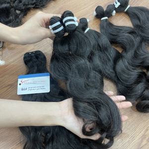 PRODUIT PHARE : Extensions de cheveux humains ondulés naturels couleur noir jais, tissage machine, qualité super double drawn, prix de gros, grand fournisseur - Product Image 3