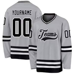 Uniforme de Hockey sobre Hielo 7v7 Personalizado con Nombre y Logotipo del Equipo Delantero/Trasero 100% Poliéster de Secado Rápido Manga Larga ZEEWAN SPORTS WEAR Múltiples Tallas - Product Image 1