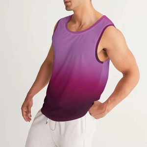 Camisetas sin mangas de algodón orgánico de color liso al por mayor para entrenamiento muscular, gimnasio, correr, fitness y deportes para hombre - Product Image 3