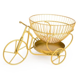Panier à fruits en métal artisanal de qualité supérieure, design moderne indien, doré, pour hôtel/hôtel de villégiature/maison, table de chambre - Product Image 3