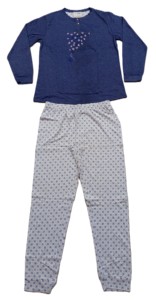 Ensemble deux pièces pour femmes, t-shirt à manches longues en jersey de coton à imprimé animal et pantalon décontracté - Product Image 3