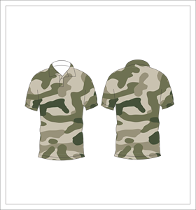 Camiseta Polo de Camuflaje Verde Urbano, Sublimada, Manga Corta, Personalizable, Deportiva, Casual, Transpirable, Unisex, Estilo Urbano, OEM, ODM - Product Image 3