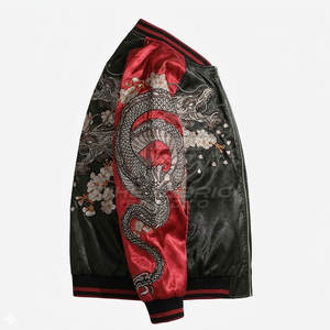 Chaqueta Sukajan Casual y Elegante para Invierno, con Bordado Premium, Cuello Alto, Ligera, Cómoda, para Uso Diario - Product Image 4