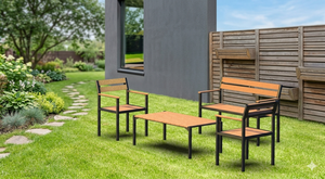 Juego de Comedor para Jardín, Resistente al Agua, Mesa y Sillas de PS Resistentes a la Corrosión, Muebles con Estructura Metálica, Lumetal Vietnam - Product Image 4