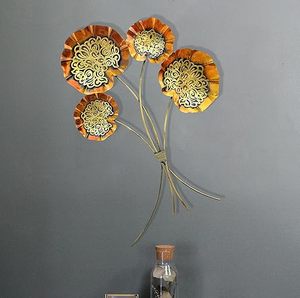 Metal <b>Wall</b> <b>Art</b> Bouquet for Home Decor Modern Floral <b>Wall</b> Hanging Decorative Iron <b>Wall</b> Sculpture Living Room Bedroom Office - Product Image 5