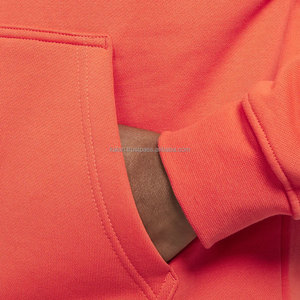 Sudadera con Capucha Naranja para Hombre Kalan, Manga Larga, Felpa, 100% Algodón, Transpirable, Color Sólido, Ropa de Invierno - Product Image 5