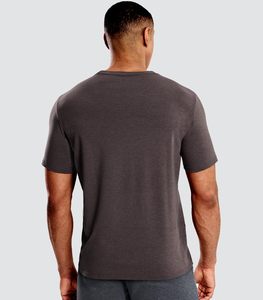 T-shirts de sport pour hommes, décontractés, à séchage rapide, anti-transpiration, 100% polyester, col rond, manches courtes, coupe ajustée, pour la course à pied, la natation - Product Image 4