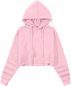 เสื้อฮู้ดครอปผู้หญิง ผ้าฟลีซ แขนยาว สีพื้น ระบายอากาศดี เหมาะสำหรับใส่ในฤดูใบไม้ร่วง ราคาส่งจากโรงงาน ราคาดีที่สุด - Product Image 2