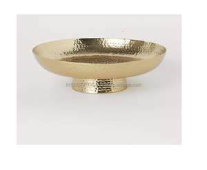 Cuenco de servicio de latón hecho a mano real para restaurantes de lujo, eventos, servicios de catering o uso de decoración étnica del hogar - Product Image 2