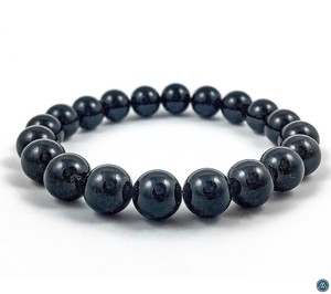 Black Tourmaline Polished Gemstone <b>Bracelet</b> Men Boys Free Sized Natural <b>Crystal</b> Bead Elastic Protection Stone Gift Kids Teens - Product Image 3