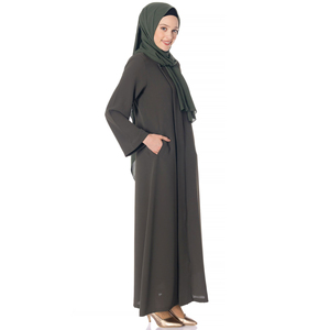 Hot Sale New Model Wholesale Open Front Long Abaya Muslim Clothing <b>Flare</b> Batwing Sleeves Women Traditional Abaya Ladies Abayas - Product Image 4