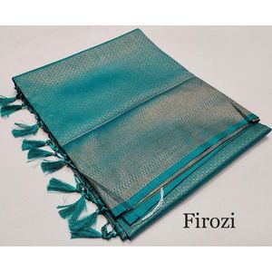 PARTY WEAR SOFT SEDA SAREE CON BLUSA DESCOSTADA SKY - Product Image 1