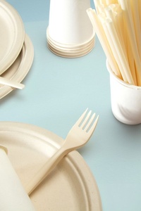 Fourchettes jetables robustes très vendues pour le riz, les pâtes, les collations et la présentation de desserts, 155 mm, lot de fourchettes en papier pour déjeuners et dîners - Product Image 1