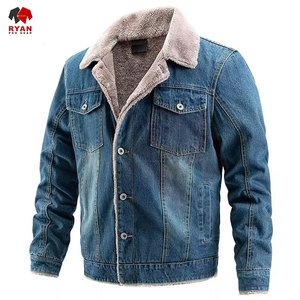 Jeans Casuales de Color Sólido de Alta Calidad para Hombre, Chaquetas de Mezclilla de Manga Larga, Talla Grande - Product Image 4