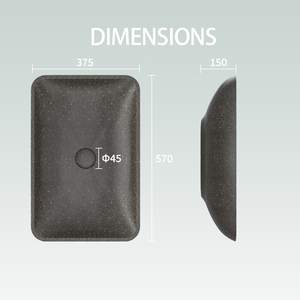 Mohom hiện đại khách sạn phòng tắm rửa lưu vực bền hình chữ nhật bê tông chìm hình chữ nhật Countertop xi măng lưu vực để sử dụng nhà - Product Image 3