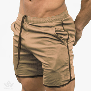 Men's Solid Color Quick Dry <b>Woven</b> Polyester <b>Shorts</b> Mid Waist Drawstring Casual Athletic <b>Shorts</b> with Side Pockets - Product Image 1