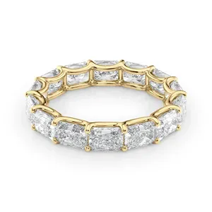 Anillo de Eternidad con Diamantes Cultivados en Laboratorio Lunentia East West Radiant U Prong, Certificado por IGI - Product Image 4