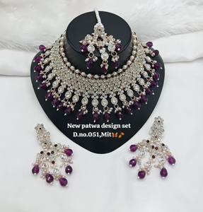 Parure de collier ras-du-cou et boucles d'oreilles pendantes en cristal de zircon cubique plaqué or rose, style ethnique, pour femme, idéale pour mariage et soirée - Product Image 1