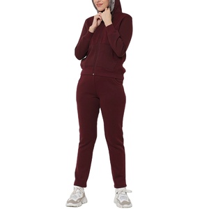 Nouveauté, survêtement de sport, costume de jogging pour femmes, ensemble de vêtements 2 pièces en polaire épaisse sur mesure pour femmes, ensemble de survêtement 2026 - Product Image 2