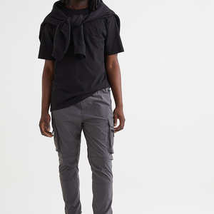 Pantalon de jogging athlétique pour homme, idéal pour la gym et la course, 100 % coton, séchage rapide, avec cordon de serrage, taille élastique et poches latérales - Product Image 2