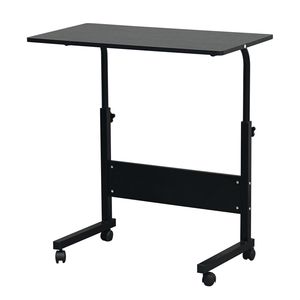 Tavolino laterale nero rimovibile in truciolato P2 da 15 mm e acciaio per scrivanie per computer RT - Product Image 3
