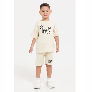 Conjunto de Ropa de Verano para Niños 2026, Algodón Puro, Dos Piezas, Camiseta y Pantalones Cortos, Venta al Por Mayor - Product Image 1
