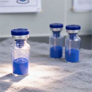 Polvo Fijador Seguro con Péptidos GHK Cu en Ampollas con Tapa Azul para Moldear el Cuerpo, Reafirmar la Piel, Materia Prima para Cuidado de la Piel, Suministro de Fábrica, Envío Rápido - Product Image 2