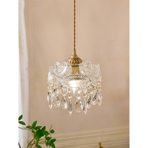Adorable Glass <b>Crystal</b> Pendant Light Water Drop Shape Ceiling Fixture Lighting Decorations - Product Image 4