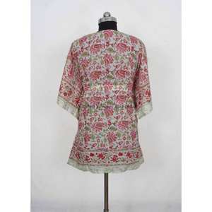 Robe mi-longue vintage pour femme, faite à la main, en coton, style kaftan, pour la nuit, avec dentelle, taille unique, lavable - Product Image 6