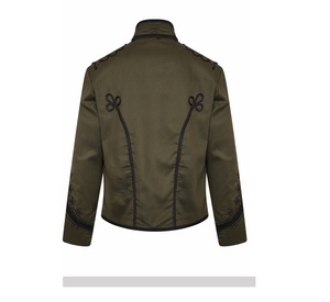 ชุดเครื่องแบบวงโยธวาทิตชายแบบฝรั่งเศสสมัยนโปเลียนของ Hussar Custom แบบกระดุมสองแถว ผ้าขนสัตว์ผสม น้ำหนักเบา คุณภาพสูง ผลิตจากผ้าฝ้าย - Product Image 2
