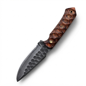 มีดทำมือตีขึ้นรูป ใบมีดแบบ Fixed Blade ด้ามไม้ สำหรับ Bushcraft ล่าสัตว์ ตั้งแคมป์ EDC ใช้แล้วทิ้งได้ มีดอเนกประสงค์สำหรับกิจกรรมกลางแจ้ง - Product Image 1