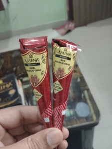 แท่งสีแดงสำหรับเพ้นท์ร่างกายแบบทันที ยี่ห้ออามีนา สำหรับงานศิลปะเฮนน่า สำหรับผู้ใหญ่ ทำจากพืชธรรมชาติ ลายเจ้าสาว แบบชั่วคราว - Product Image 4
