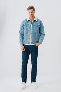 Casual Streetwear Blue Denim <b>Jacket</b> for Men Unique Style and Fashion Trending <b>Pilot</b> <b>Jacket</b> Casual Outwear Motorcycle Denim - Product Image 3