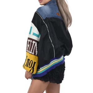 Último Modelo Chaqueta con Capucha de Mezclilla Estilo Universitario de Lujo para Mujer, Marca de Moda, Venta al por Mayor, de Gran Calidad - Product Image 6
