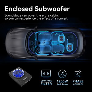 Subwoofer 1200W, subwoofer de voiture fin à installer sous le siège et pack amplificateur avec éclairage d'ambiance - Product Image 3