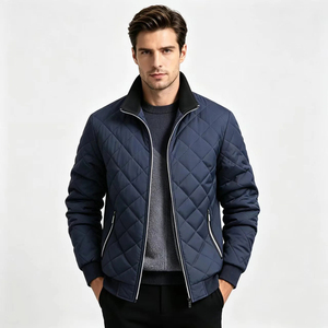 Veste d'hiver à capuche pour homme, coupe-vent, imperméable, en polyester, alternative au duvet, veste décontractée pour l'extérieur - Product Image 4