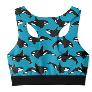 Custom OEM High Support Spandex/Nylon Sports Bra Women <b>Heat</b>-Transfer Printing Racerback Yoga Breathable Fitness Gym Activewear - Product Image 4