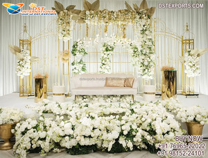 Paneles Decorativos con Corte Láser para Bodas de Estilo Árabe, Panel Dorado con Corte Láser Elegante para Escenario de Boda, Decoración Moderna para Bodas, Precio de Fábrica - Product Image 6