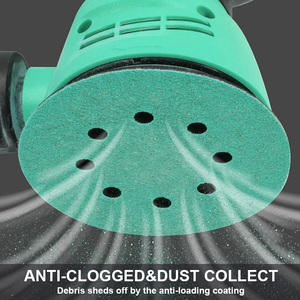 Disco di carta vetrata da 5 pollici per auto all'ingrosso Disco di levigatura a gancio e ad anello disco 180 graniglia verde con pellicola audubody disco di carta vetrata - Product Image 5